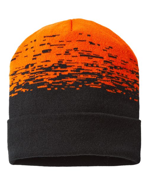 CAP AMERICA RKS12 USA-Made Static Cuffed Beanie #color_Black/ Deep Orange