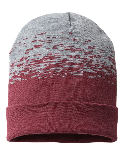 CAP AMERICA RKS12 USA-Made Static Cuffed Beanie #color_Maroon/ Heather