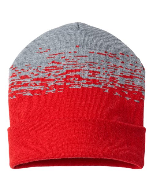 CAP AMERICA RKS12 USA-Made Static Cuffed Beanie #color_True Red/ Heather