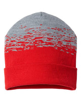 CAP AMERICA RKS12 USA-Made Static Cuffed Beanie #color_True Red/ Heather