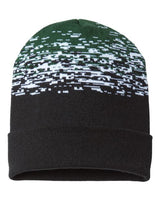 CAP AMERICA RKS12 USA-Made Static Cuffed Beanie #color_Black/ White/ Forest
