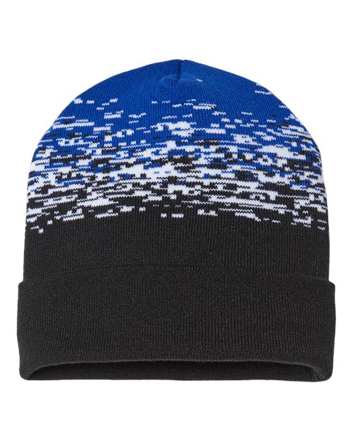 CAP AMERICA RKS12 USA-Made Static Cuffed Beanie #color_Black/ White/ Royal