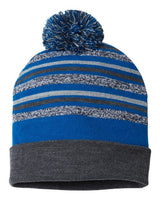CAP AMERICA RKL12 USA-Made Striped Beanie #color_True Royal