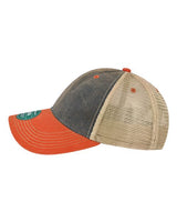 LEGACY OFA Old Favorite Trucker Cap #color_Navy/ Orange/ Khaki