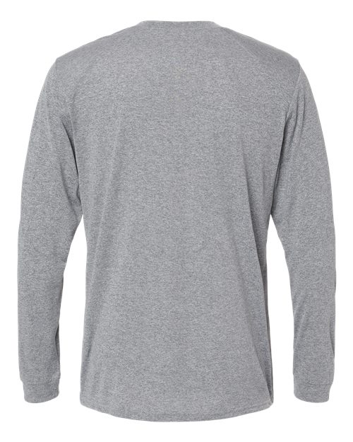 Paragon 210 Long Islander Performance Long Sleeve T-Shirt #color_Heather Grey