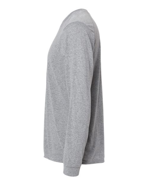 Paragon 210 Long Islander Performance Long Sleeve T-Shirt #color_Heather Grey