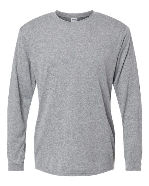 Paragon 210 Long Islander Performance Long Sleeve T-Shirt #color_Heather Grey