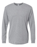 Paragon 210 Long Islander Performance Long Sleeve T-Shirt #color_Heather Grey