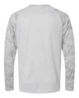 Paragon 216P Cayman Performance Camo Colorblocked Long Sleeve T-Shirt #color_Aluminum