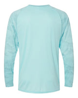 Paragon 216P Cayman Performance Camo Colorblocked Long Sleeve T-Shirt #color_Aqua Blue
