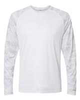 Paragon 216P Cayman Performance Camo Colorblocked Long Sleeve T-Shirt #color_White