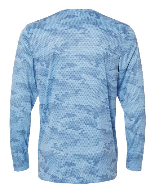 Paragon 217 Pompano Performance Camo Long Sleeve T-Shirt #color_Blue Mist
