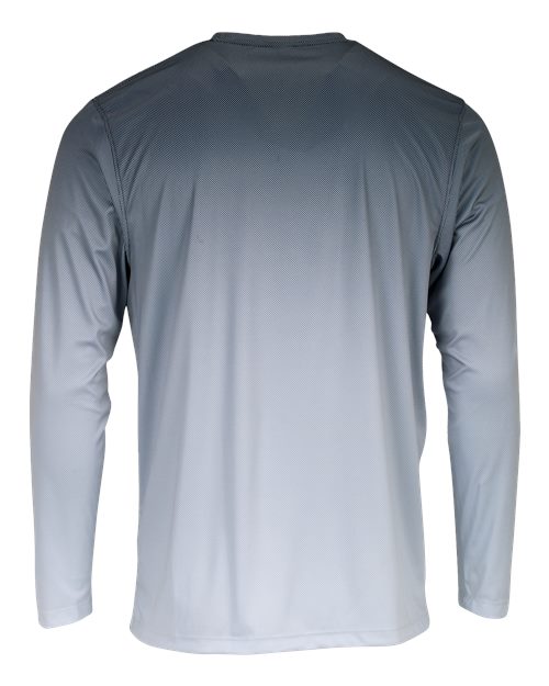 Paragon 225 Barbados Performance Pin Dot Long Sleeve T-Shirt #color_Black/ Light Charcoal