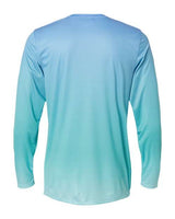 Paragon 225 Barbados Performance Pin Dot Long Sleeve T-Shirt #color_Blue Mist/ Light Teal