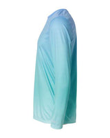 Paragon 225 Barbados Performance Pin Dot Long Sleeve T-Shirt #color_Blue Mist/ Light Teal