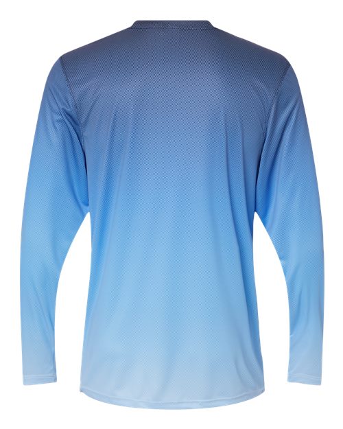 Paragon 225 Barbados Performance Pin Dot Long Sleeve T-Shirt #color_Navy/ Blue Mist