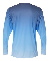 Paragon 225 Barbados Performance Pin Dot Long Sleeve T-Shirt #color_Navy/ Blue Mist