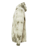 Independent Trading Co. PRM4500TD Midweight Tie-Dyed Hooded Sweatshirt #color_Tie Dye Olive