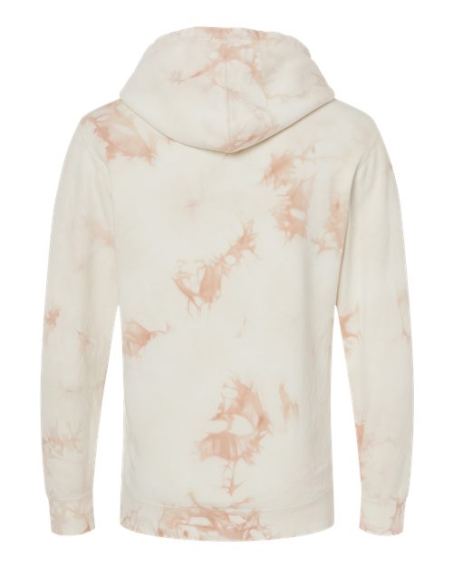 Independent Trading Co. PRM4500TD Midweight Tie-Dyed Hooded Sweatshirt #color_Tie Dye Dusty Pink