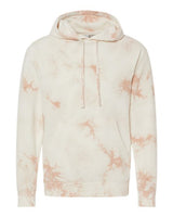 Independent Trading Co. PRM4500TD Midweight Tie-Dyed Hooded Sweatshirt #color_Tie Dye Dusty Pink