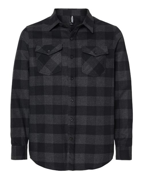 Independent Trading Co. EXP50F Flannel Shirt #color_Charcoal Heather/ Black