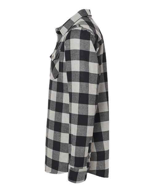 Independent Trading Co. EXP50F Flannel Shirt #color_Grey Heather/ Black