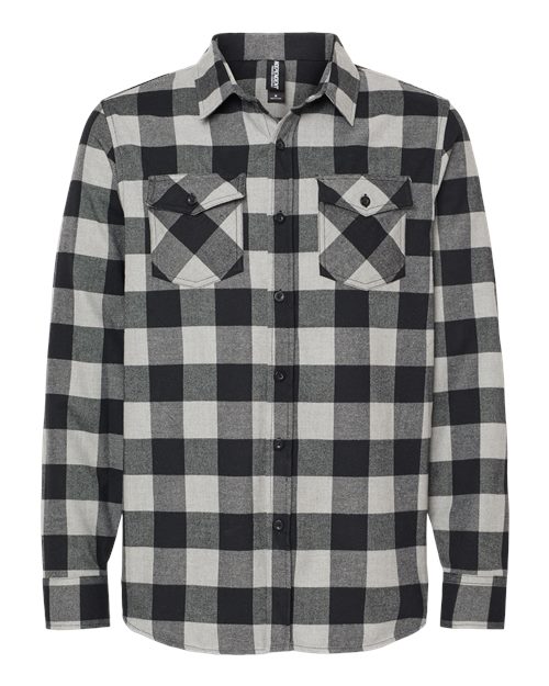 Independent Trading Co. EXP50F Flannel Shirt #color_Grey Heather/ Black