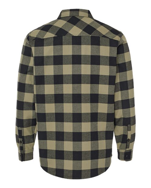Independent Trading Co. EXP50F Flannel Shirt #color_Olive/ Black
