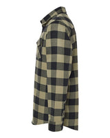 Independent Trading Co. EXP50F Flannel Shirt #color_Olive/ Black