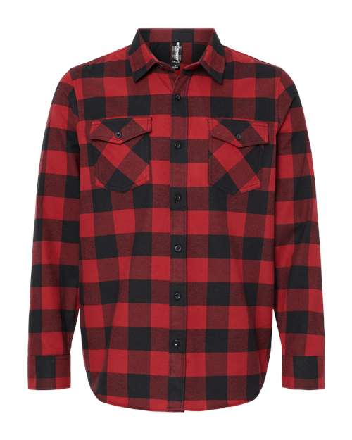 Independent Trading Co. EXP50F Flannel Shirt #color_Red/ Black
