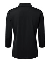 Paragon 120 Women's Lady Palm Three-Quarter Sleeve Polo #color_Black