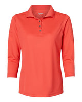 Paragon 120 Women's Lady Palm Three-Quarter Sleeve Polo #color_Melon