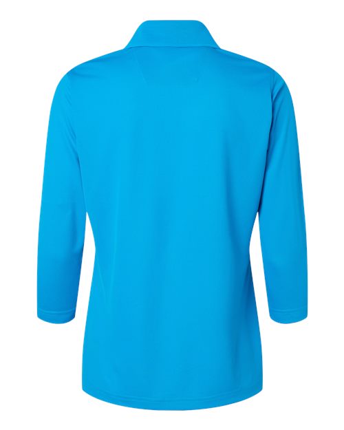 Paragon 120 Women's Lady Palm Three-Quarter Sleeve Polo #color_Turquoise