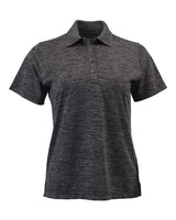 Paragon 131 Women's Dakota Striated Heather Polo #color_Black Heather