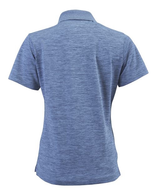 Paragon 131 Women's Dakota Striated Heather Polo #color_Peri Blue Heather