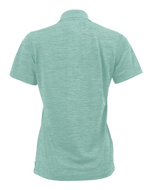Paragon 131 Women's Dakota Striated Heather Polo #color_Surf Green Heather