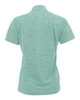 Paragon 131 Women's Dakota Striated Heather Polo #color_Surf Green Heather