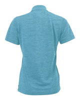 Paragon 131 Women's Dakota Striated Heather Polo #color_Turquoise Heather
