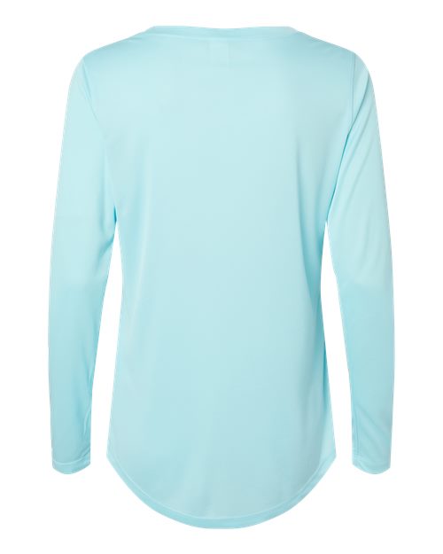 Paragon 214P Women's Long Islander Performance Long Sleeve T-Shirt #color_Aqua Blue