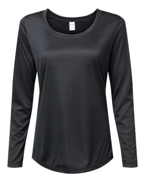 Paragon 214P Women's Long Islander Performance Long Sleeve T-Shirt #color_Black