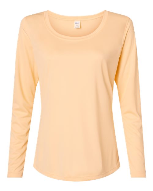 Paragon 214P Women's Long Islander Performance Long Sleeve T-Shirt #color_Peach