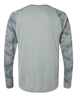 Paragon 216P Cayman Performance Camo Colorblocked Long Sleeve T-Shirt #color_Medium Grey