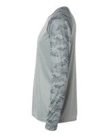 Paragon 216P Cayman Performance Camo Colorblocked Long Sleeve T-Shirt #color_Medium Grey