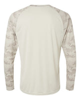 Paragon 216P Cayman Performance Camo Colorblocked Long Sleeve T-Shirt #color_Sand