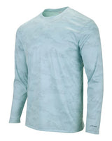 Paragon 217 Pompano Performance Camo Long Sleeve T-Shirt #color_Aqua Blue