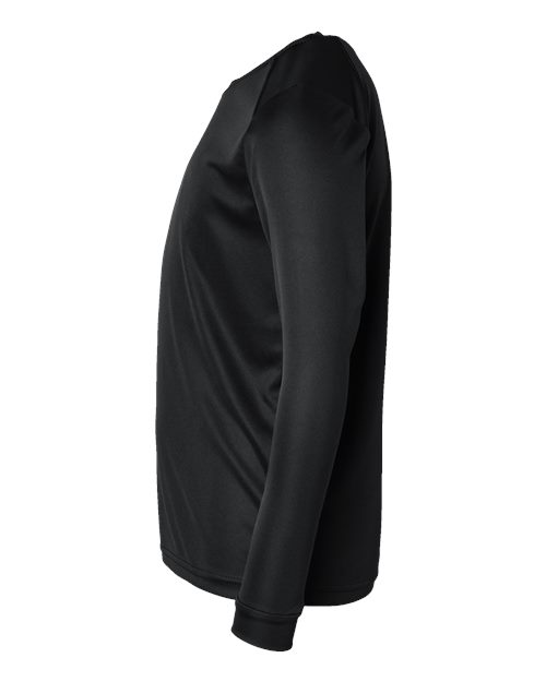 Paragon 218Y Youth Long Islander Performance Long Sleeve T-Shirt #color_Black