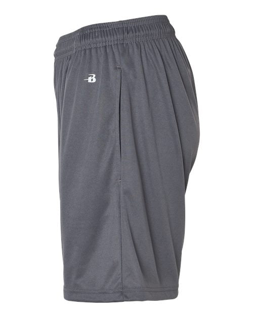 "Badger 4146 B-Core 5" Pocketed Shorts #color_Graphite"