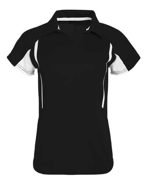 Holloway 222730 Ladies' Avenger Polo #color_BLACK/ WHITE