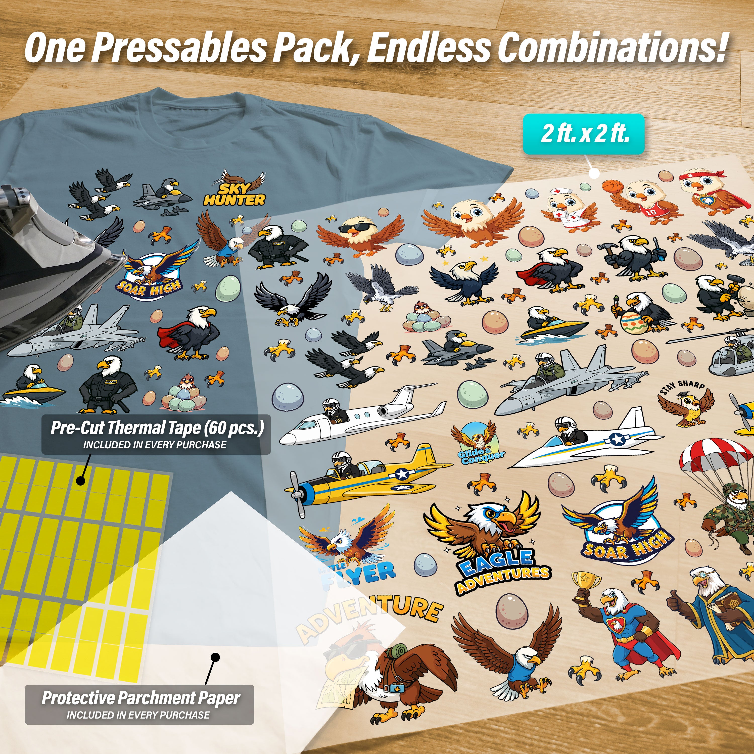 Eagles, Falcons & Hawks Pressables Pack