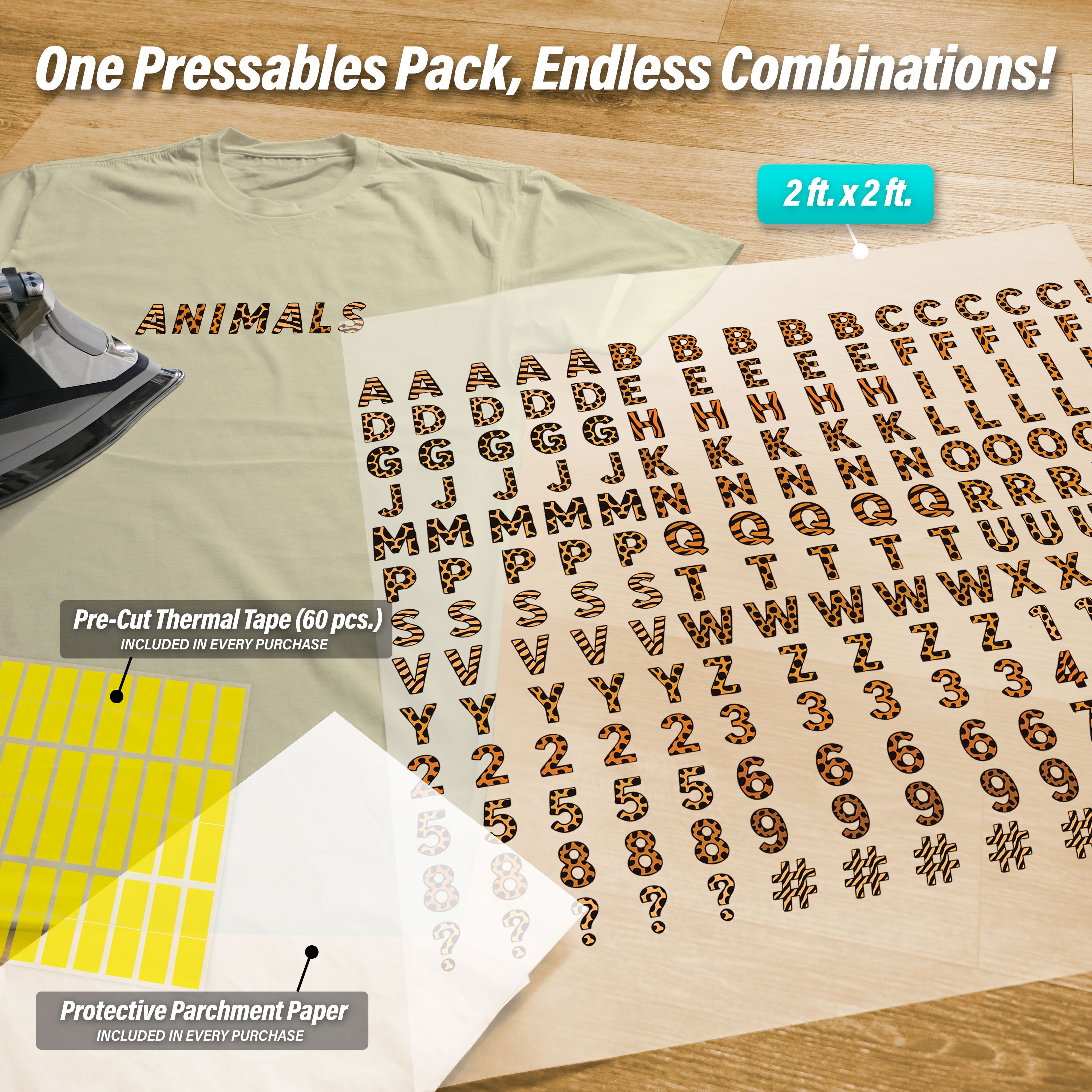 Animal Lettering Pressables Pack